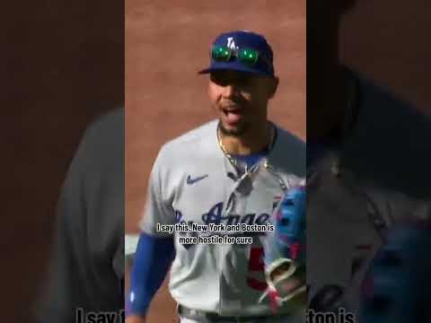 Mookie Betts compares Dodgers-Padres rivalry to Red Sox-Yankees  #shorts video clip