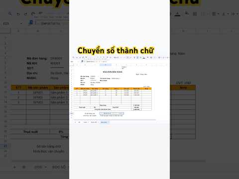 Cách chuyển số thành chữ trong Google sheets #excel #googlesheets #exceltips