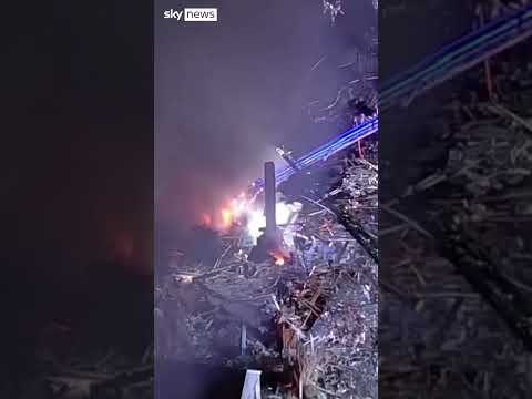 Moments after house explosion in Virginia
