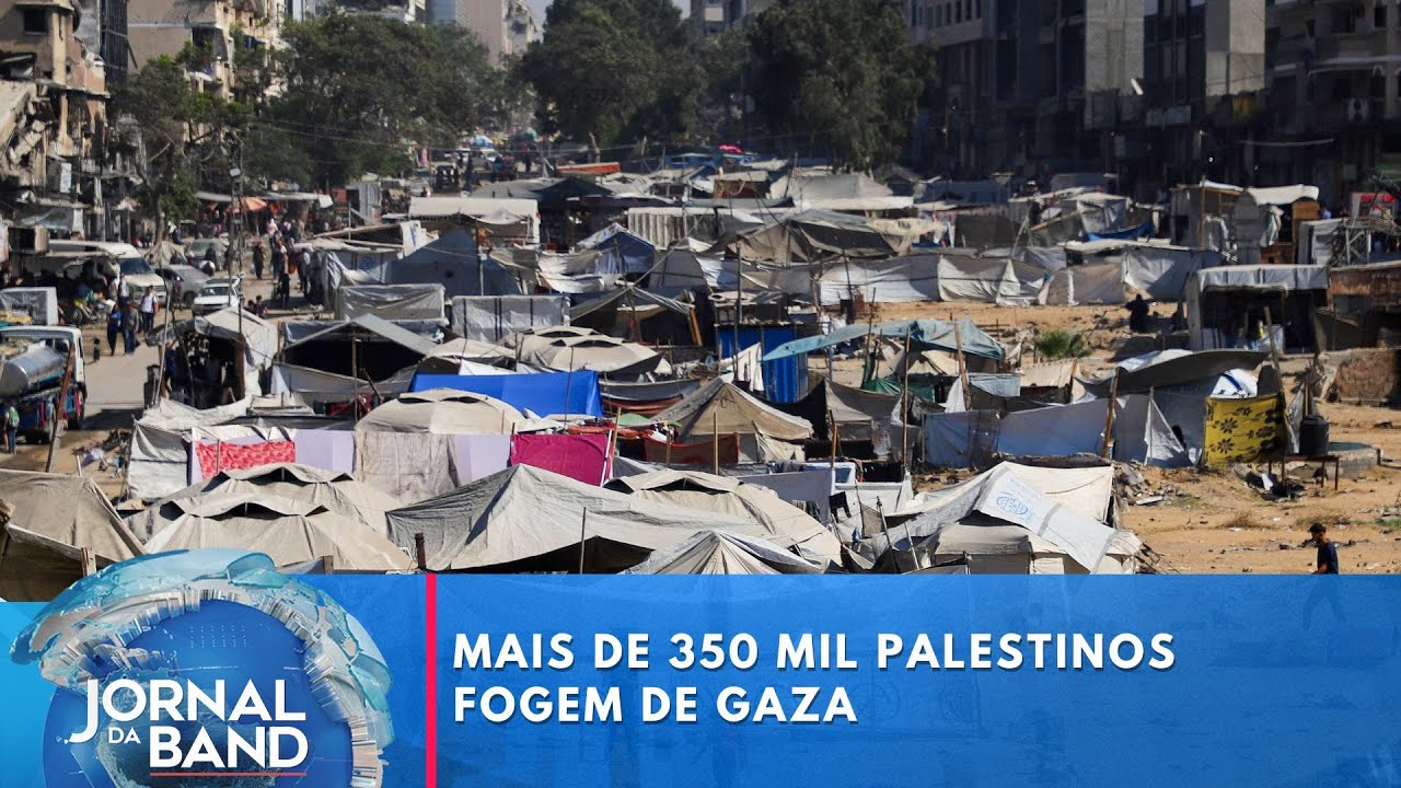 Mais de 350 mil palestinos fogem de Gaza em uma semana | Jornal da Band