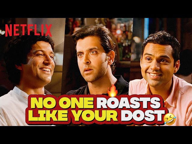 The BWOYS Reunite to ROAST Each Other 💀🔥 | Hrithik Roshan, Farhan & Abhay | #ZNMD | Netflix India
