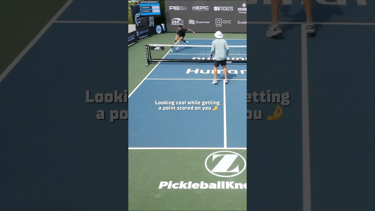 Looking cool while getting a point scored on you 😎