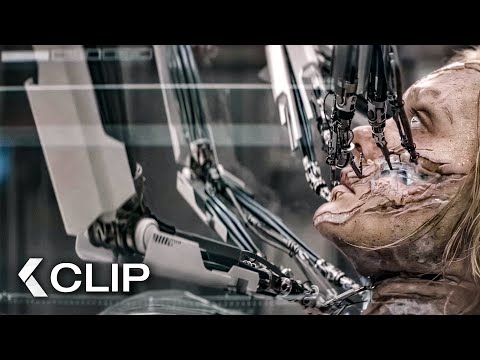 Weyland-Yutani Synth Gets Repaired Scene - PREDATOR: BADLANDS (2025)