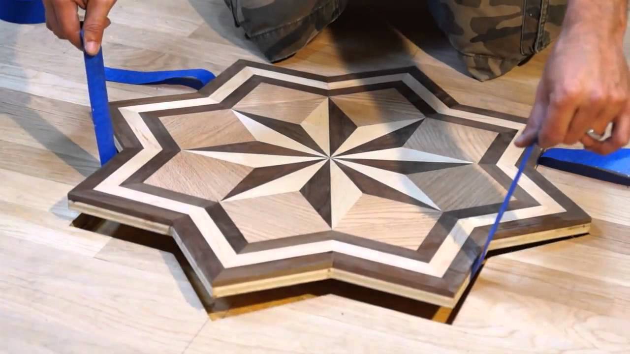 PID Floors Presents Installing A Hardwood Flooring Medallion Inlay YouTube