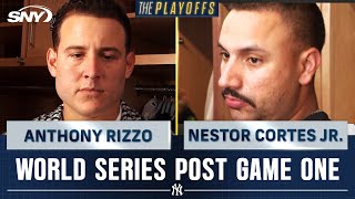 Nestor Cortes Jr. & Anthony Rizzo discuss the Yankees Game 1 extra-inning loss in World Series | SNY