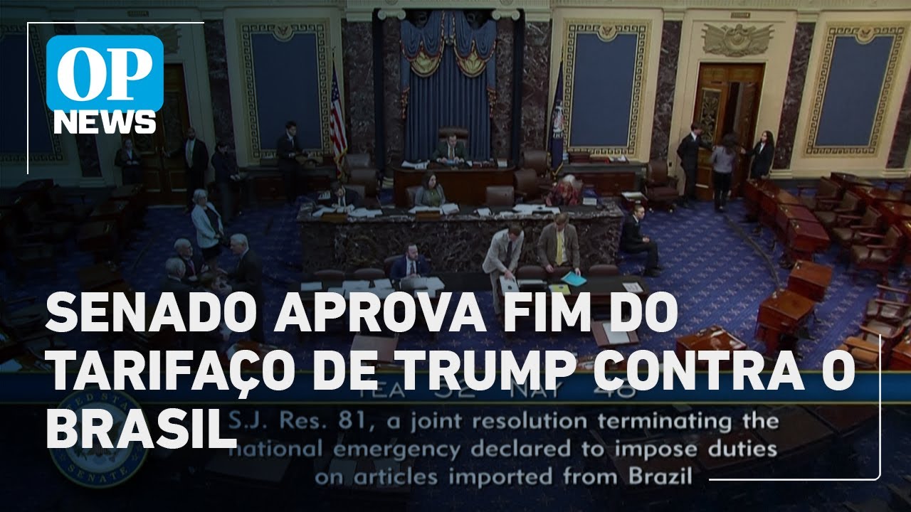 Senado dos EUA aprova projeto de lei para encerrar tarifas impostas por Trump ao Brasil | OP News  TV Online Senado dos EUA aprova projeto de lei para encerrar tarifas impostas por Trump ao Brasil | OP News