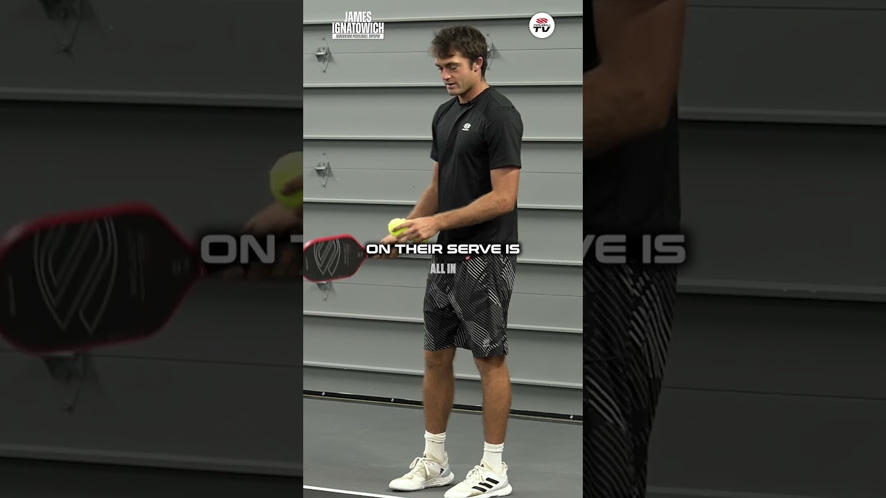 @JamesIgnatowich will teach you how to generate topspin with your serve 🌪️ #pickleball