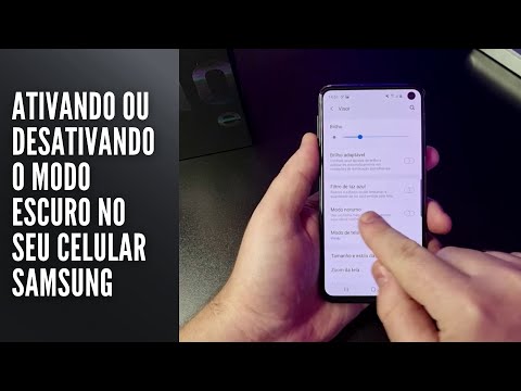 Ativando ou desativando o modo escuro no Samsung