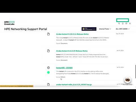 HPE Networking Support Portal - Global Search Demo