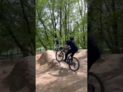 Big airtime jumps. I went flat in the first and last clip #mtb #bike #downhill #fyp #shorts