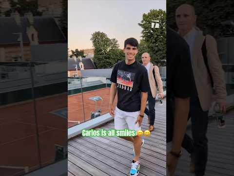 That winning smile 😄 #RolandGarros #CarlosAlcaraz #frenchopen