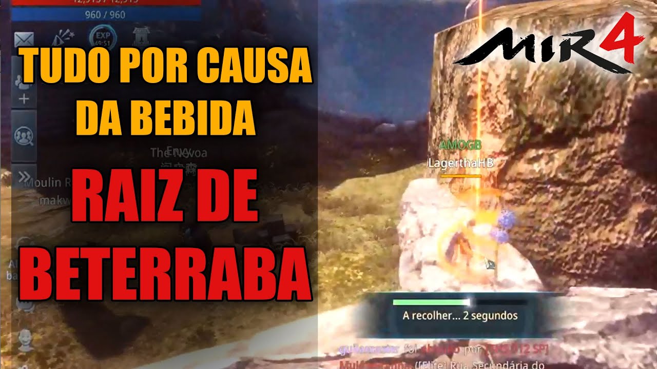 Missão Tudo Por Causa da Bebida Raiz de Beterraba Mir4