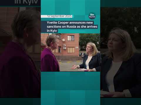 Yvette Cooper announces new sanctions on Russia as she arrives in Kyiv | ITV News