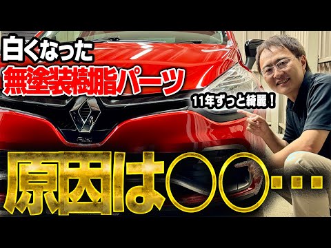 無塗装樹脂が白くなる本当の理由と新車の黒さを保つコツを洗車のプロがお教えします！【復活させる必要なし！】