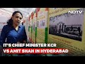 For Hyderabad Landmark tomorrow, It's Chief Minister KCR vs Amit Shah