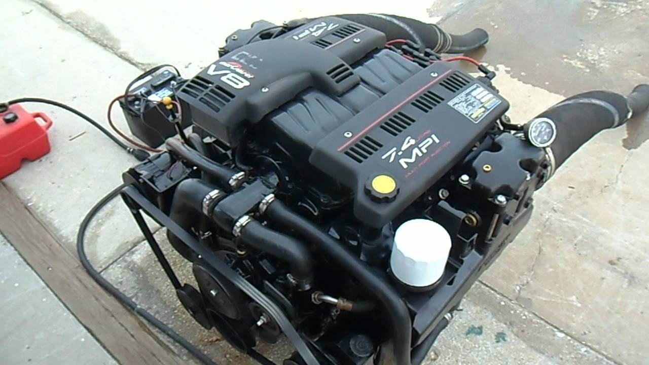 7 4 454 Mercruiser MPI Test Run At Neptune Marine YouTube