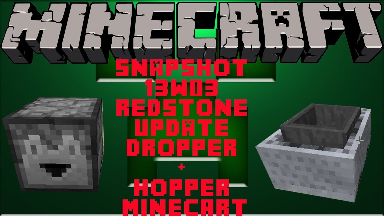 Dropper + Hopper MineCart - Minecraft Redstone Update - Features ...