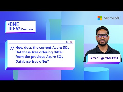 How does the current Azure SQL Database free offering differ from the previous offer?