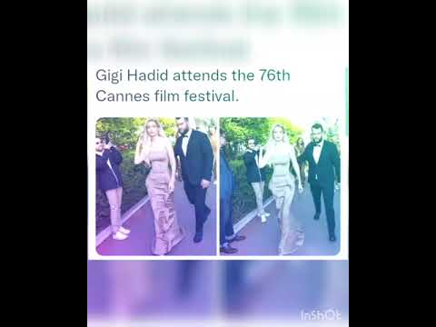 Gigi Hadid attends the 76th Cannes film festival.