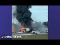 Two dead after small jet carrying five people crashes on Florida highway 