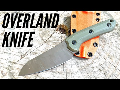 Overland Knife: CPM Magnacut Steel, Customizable Colors, Hardware, Sheath - By TJ Schwarz