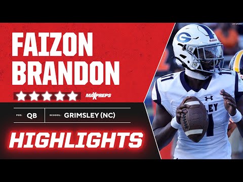 FAIZON BRANDON IS THE #1 PLAYER IN 2026 CLASS | QB CAN SLING IT 🏈 🔥