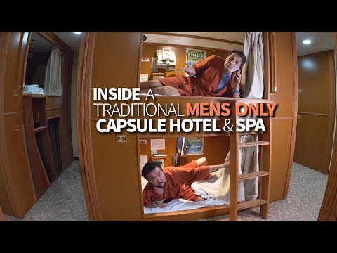 Tokyo Mens-Only Capsule Hotel & Lounge Chair Stay Experience ? ONLY in JAPAN