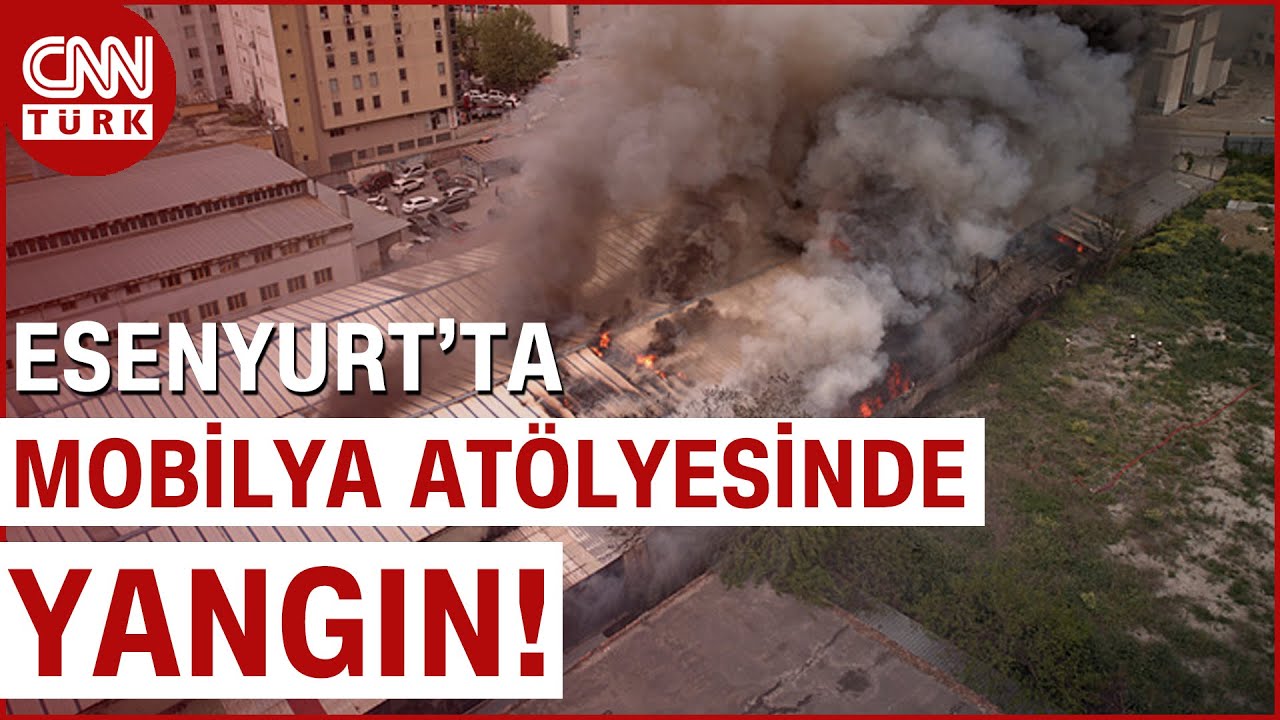 Esenyurt'ta Feci Yangın! Mobilya İmalathanesi Alevlere Teslim Oldu #Haber