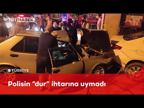 Polisten kaçan sürücü kaza yaptı