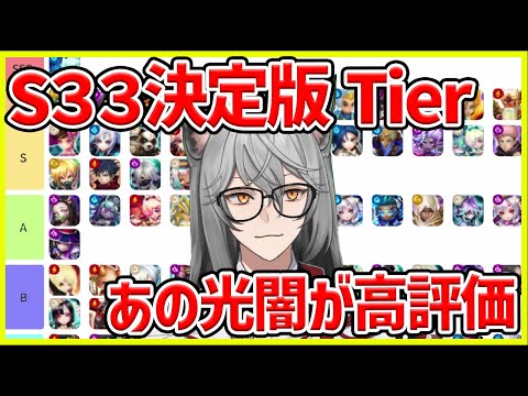 【サマナ】あの光闇が上位に入賞！S33のtier表が更新されました！【サマナーズウォー】