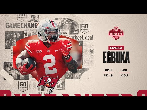 Bucs Draft WR Emeka Egbuka 19th Overall | 2025 NFL Draft | Tampa Bay Buccaneers
