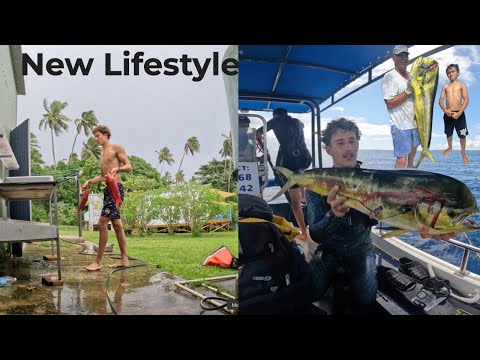 SPEARFISHING and FISHING on my new TROPICAL island!