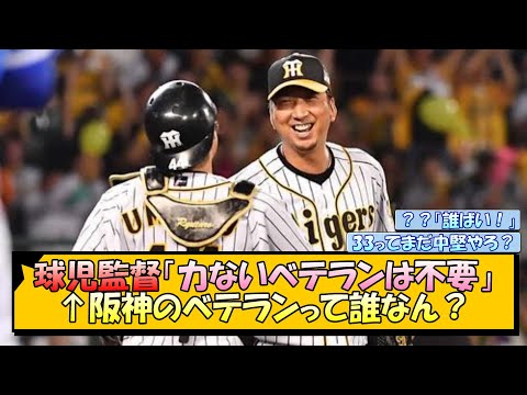 球児監督「力ないベテランは不要」←阪神のベテランって誰なん？【なんJ/2ch/5ch/ネット 反応 まとめ/阪神タイガース/岡田監督】