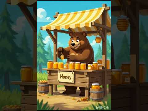 Story of bear selling honey 🍯🍯 l #youtubeshorts #kidsvideo #shorts #knowledge #letsplay #public