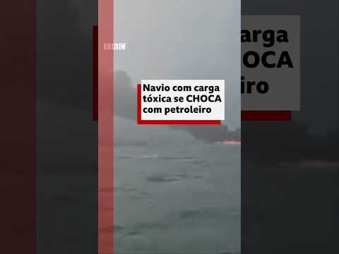 Petroleiro e embarcação com carga tóxica colidem no Mar do Norte #bbcnewsbrasil