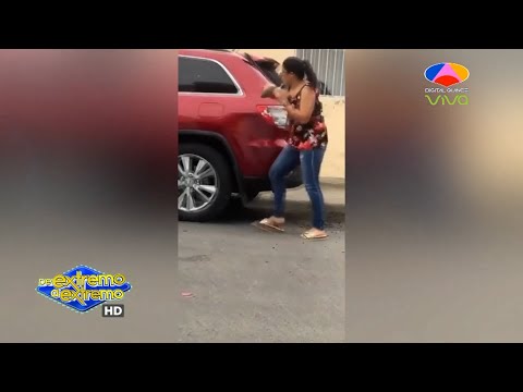 Esta mujer celosa raya y rompe cristal yipeta, envían tropa para Haití | De Extremo a Extremo