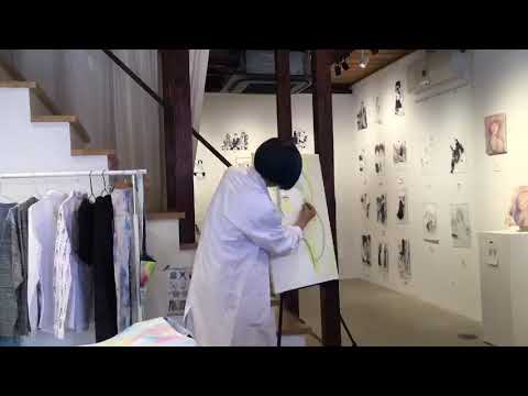 フクザワ個展ひねもすしろいはる展大阪編初日