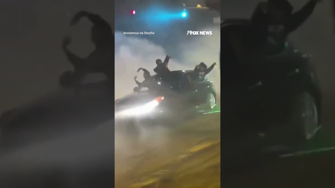 VIOLENT TAKEOVER: Packed street takeover leads to shooting in Los Angeles #shorts #news #foxnews