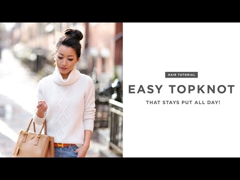 Hair tutorial: my secrets to an easy topknot / bun updo