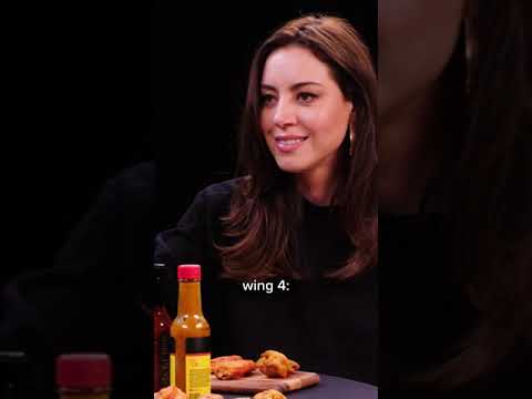 Aubrey Plaza's reaction to every wing on Hot Ones 🥛