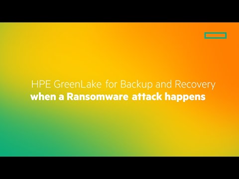 HPE GreenLake for Backup and Recovery when a Ransomware attack happens