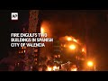 Fire engulfs two buildings in Valencia, Spain  - 01:15 min - News - Video