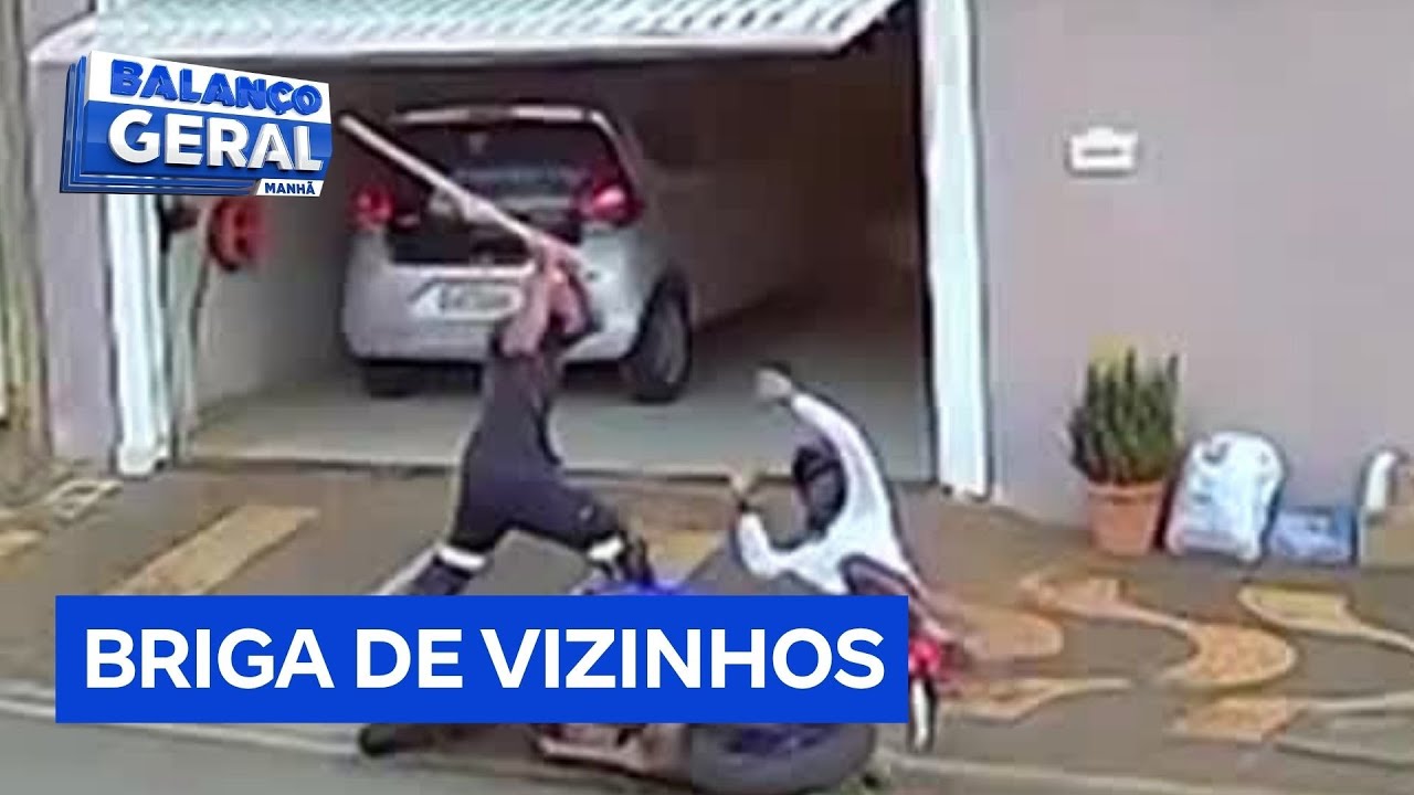 Homem é baleado após agredir vizinho com cabo de enxada