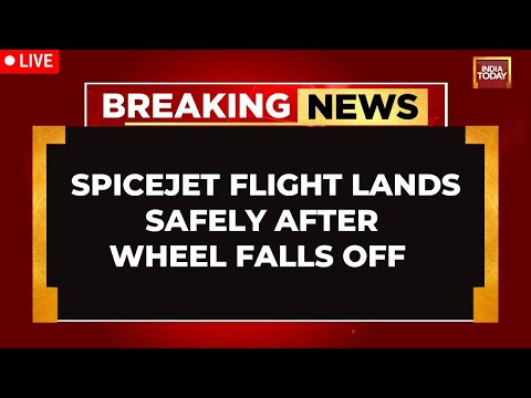 LIVE Spicejet Mishap | Spicejet Plane Wheel Falls Off; Wheel Found At Runway After Takeoff