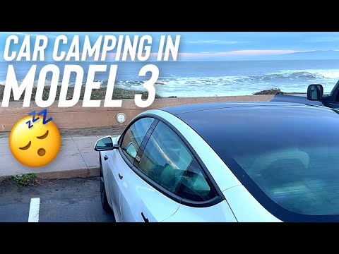 Car Camping in Our Model 3! ⛺️