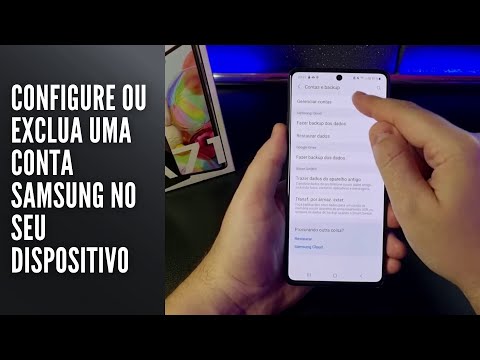 Adicione ou exclua uma conta Samsung no seu dispositivo