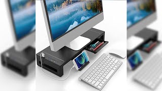 Pratinjau video produk MJH Stand Monitor Laptop Desk Elevated with USB 3.0 and Charging Port - KM51