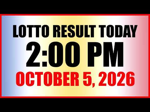 Lotto Result Today 2pm Draw October 5, 2026 Swertres Ez2 PCSO