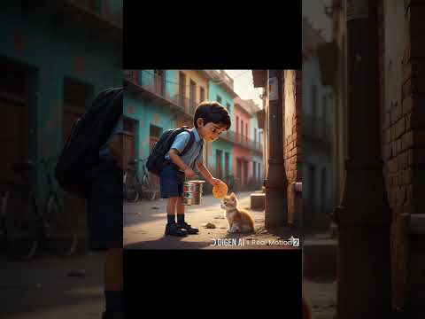 "नन्ही बिल्ली और छोटा दोस्त 🐾 | Heart Touching Hindi Story"#ai creation #ai_video #trending#shorts
