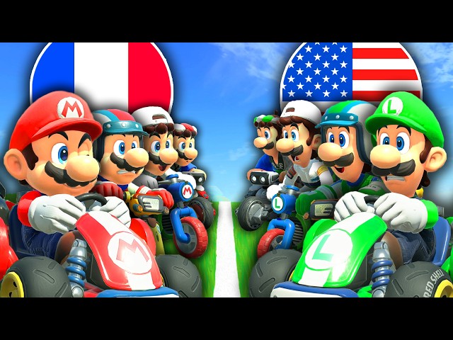 MARIO KART WORLD: 🇫🇷 FRANCE vs USA 🇺🇸 (8v8)